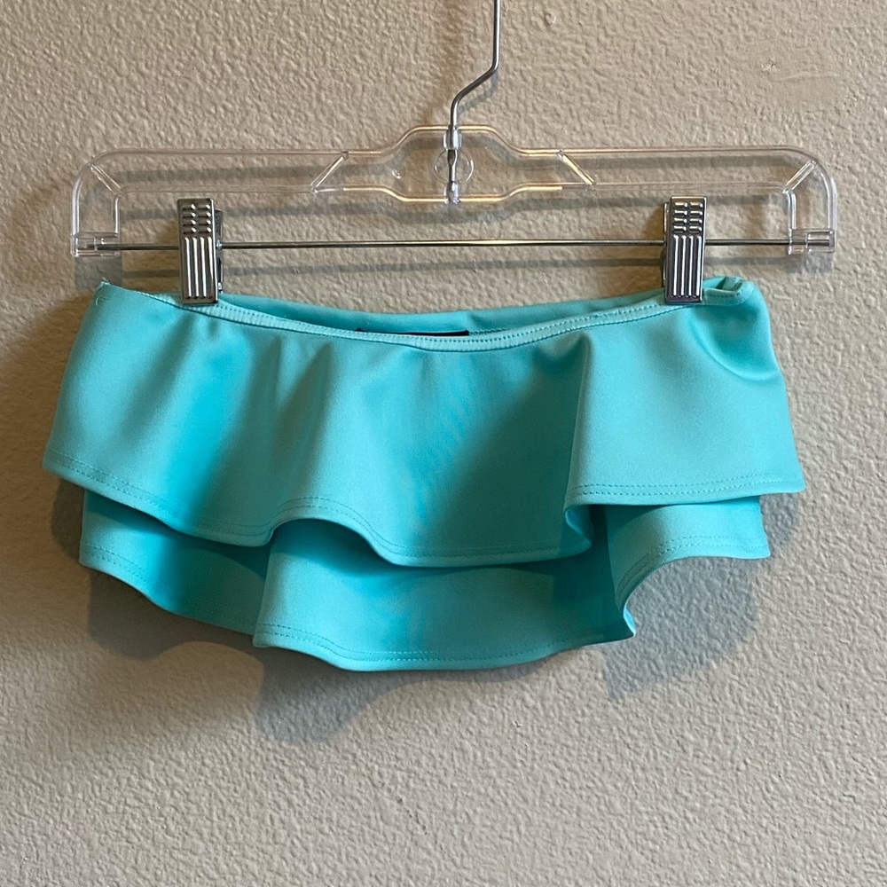 Solemio LA - Teal Bandeau Ruffle Top